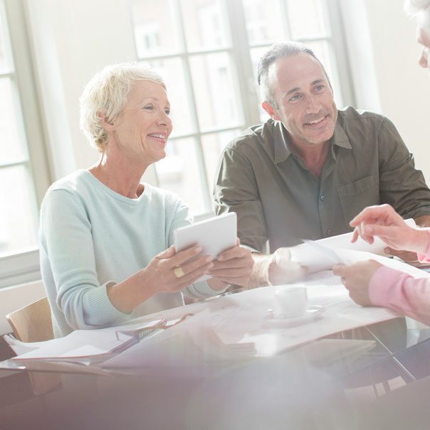 older couple going through an estate plan